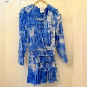 Skylar + Madison Blue & White Tie Dye Tiered Dress in Small